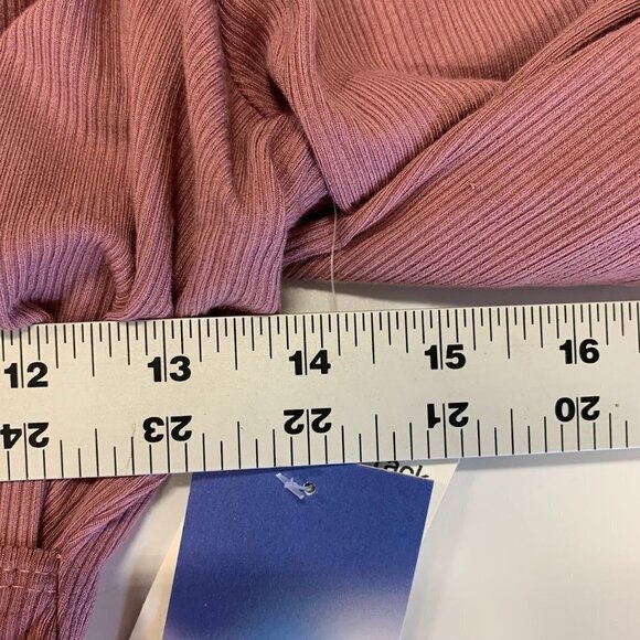 Nordstrom Abound Women's Square Neck Long Sleeve Top in Pink Nostalgia SZ M NWT - Picture 10 of 11